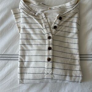Marine Layer Striped Double Knit Henley
